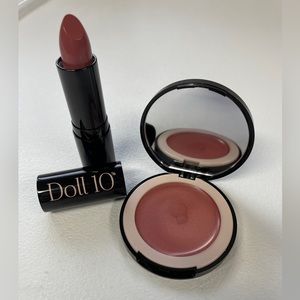 Lipstick and blush/highlighter